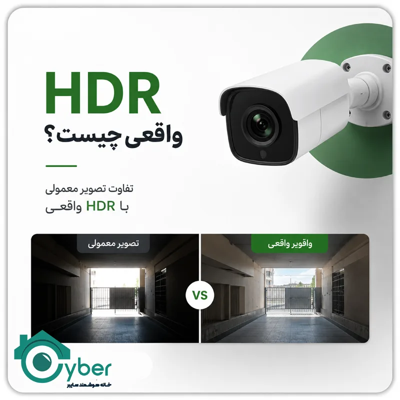 HDR واقعی در دوربین مداربسته چیست؟ تفاوت تصویر معمولی با تصویر حرفهای در نورهای سخت