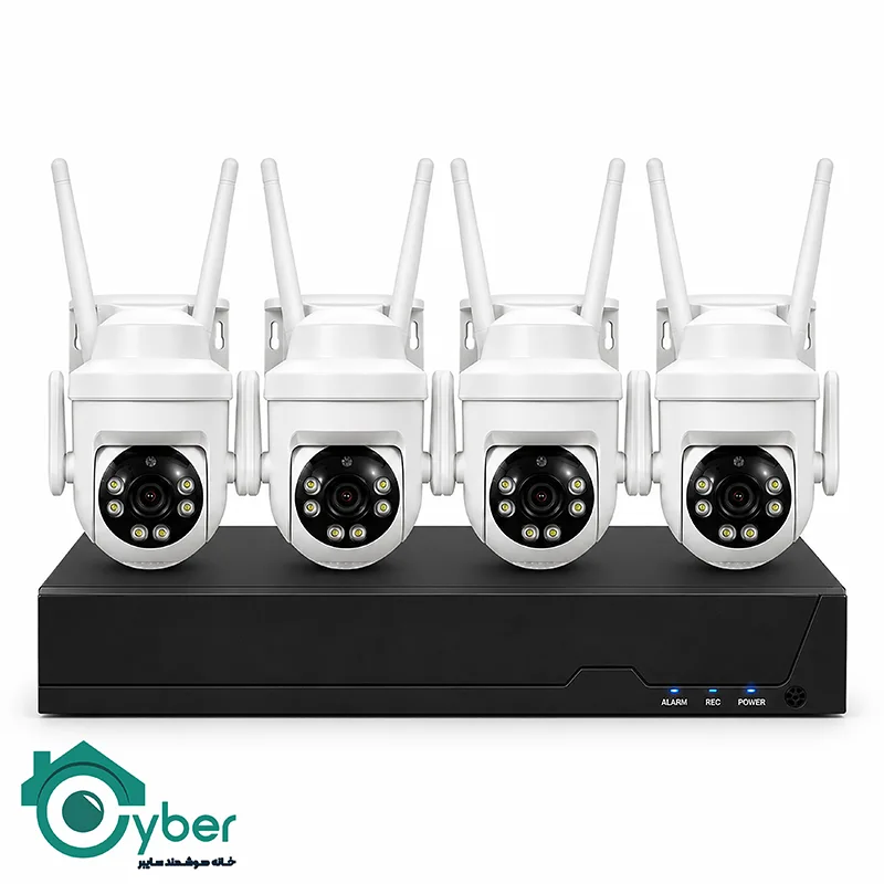 تصویر محصول پک دوربین مداربسته بیسیم 4 کاناله وای فای مدل HAC-SPD-PACK-4CHO | کیت کامل همراه NVR و 4 دوربین