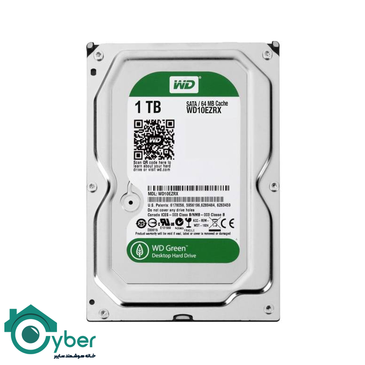 هارد اینترنال یک ترابایت 1TB وسترن دیجیتال سبز GREEN