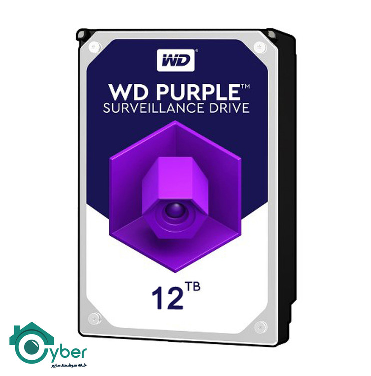 هارد اینترنال ده ترابایت 12TB وسترن دیجیتال بنفش PURPLE - اصلی
