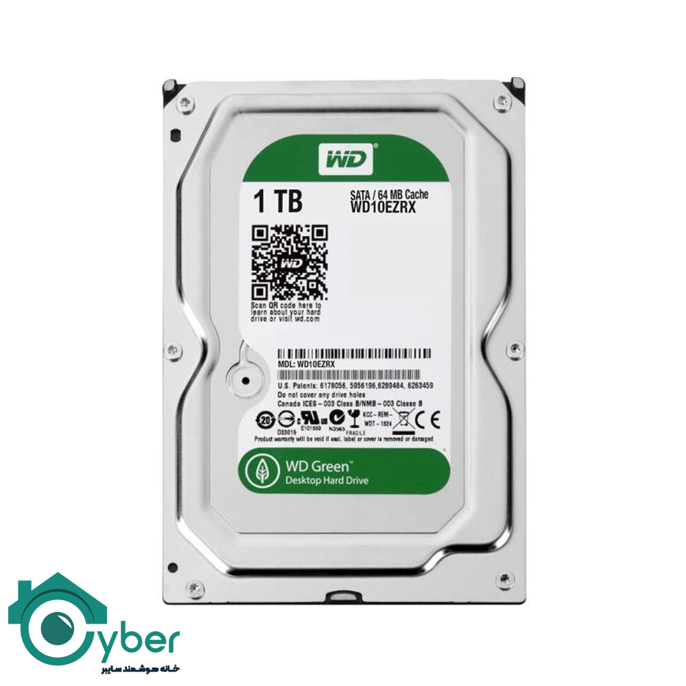 هارد اینترنال یک ترابایت 1TB وسترن دیجیتال سبز GREEN